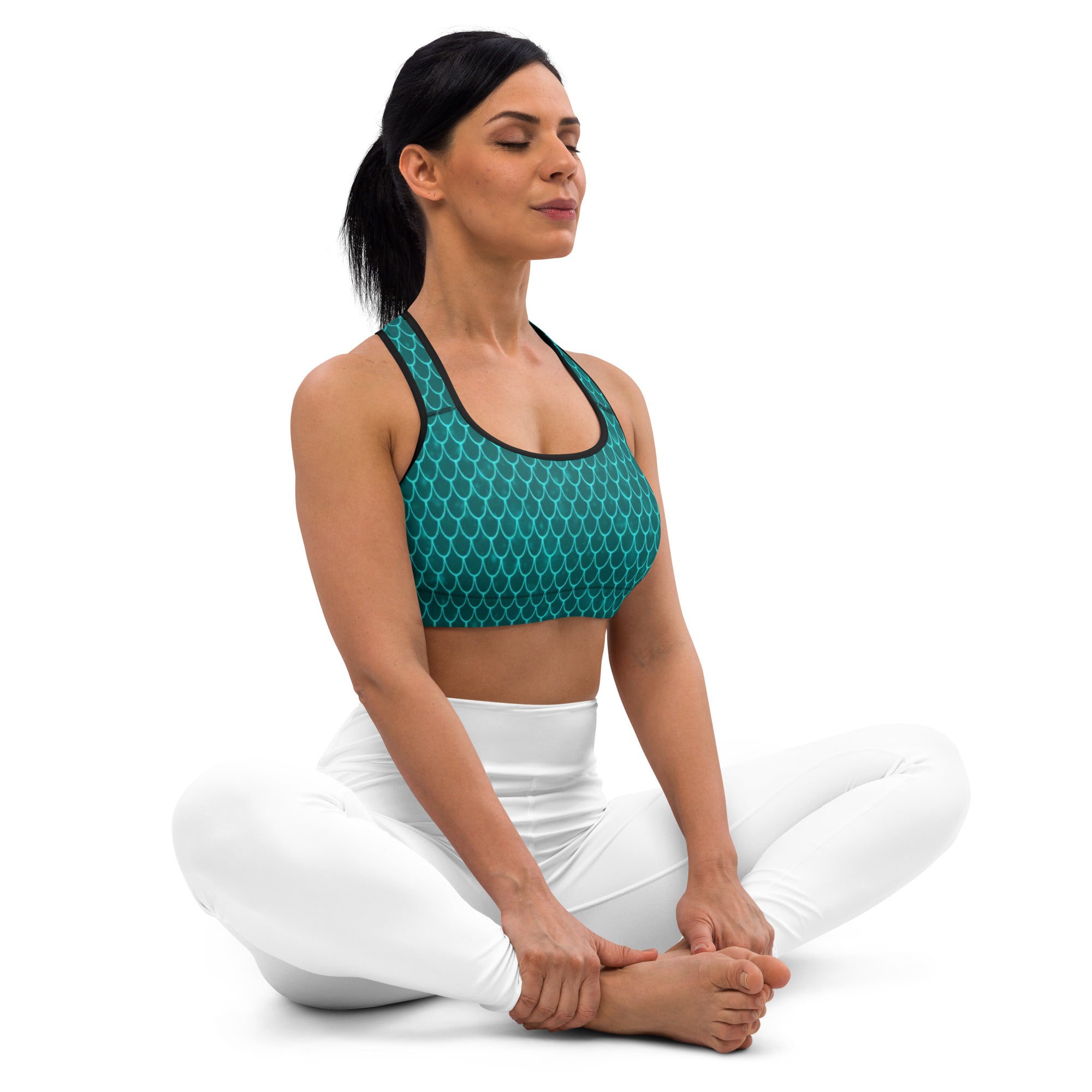 Mermaid Teal Sports Bra
